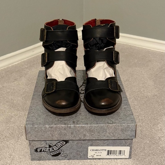 NIB Freebird Charlotte Boots Black Size 10 - Picture 8 of 10